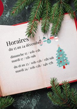 Horaires avant Noël !